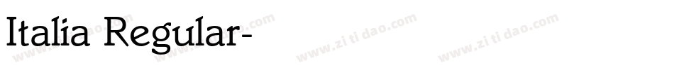Italia Regular字体转换